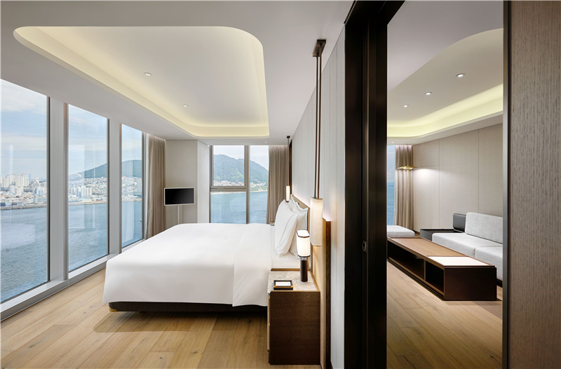 釜山温德姆至尊酒店_转角大床套房_卧室WyndhamGrandIjinBusan_CornerSuiteKing_bedroom